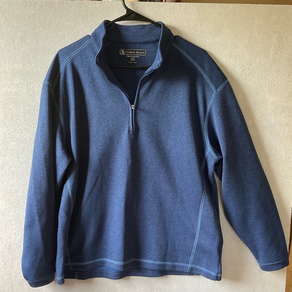 Eddie Bauer Tops - Pebble Beach Blue Quarter-Zip Pullover. Long sleeve. Size M